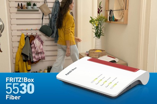 AVM FRITZ!Box 5530 Fiber (Glasfasermodem mit 2x2 Wi-Fi 6 (WLAN AX), bis zu 3 GBi - Bild 4 von 10