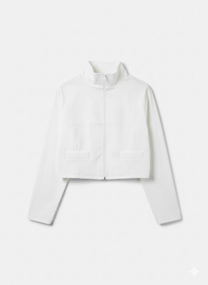 Damen Winterjacke mit Reißverschluss Körperwärmer Langarm