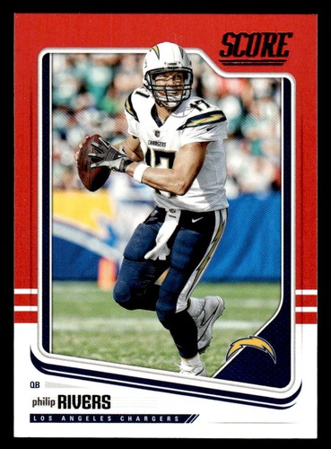 2018 Score #176 Philip Rivers Red CHARGERS - Picture 1 of 2
