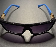 Versace VE4263 Sunglasses Blue/Gold Medusa   Made in Italy   Authentic