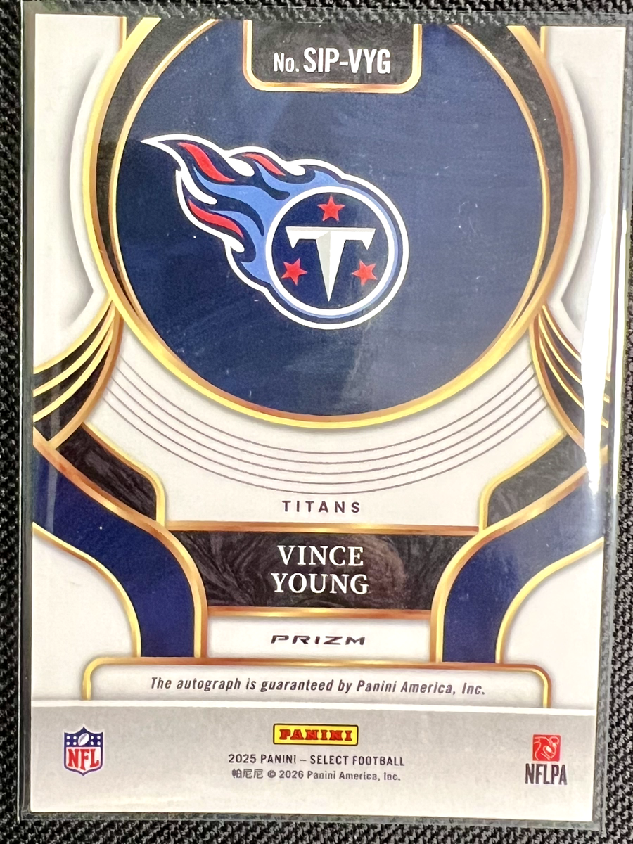 2025 Panini Select Signatures Vince Young Autograph Silver Prizm