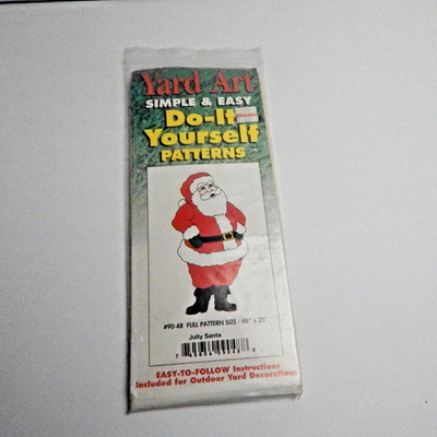 Yard Art Pattern Do it Yourself, 47 x 25 Jolly Santa Claus, with instructions