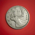 1946 Semi-key 🇨🇦 Canada 25c Silver Quarter George VI Circulated