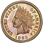 Indian Head Cent 1883 PCGS Proof-63 Brown! Nice vibrant collor! Amazing piece!