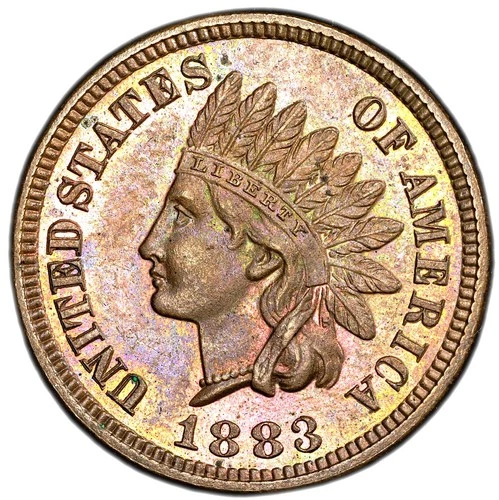 Indian Head Cent 1883 PCGS Proof-63 Brown! Lots of Red! Amazing piece!