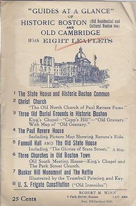 "Guide At A Glance" of Historic Boston & Old Cambridge with Eight Leaflets-LOT A