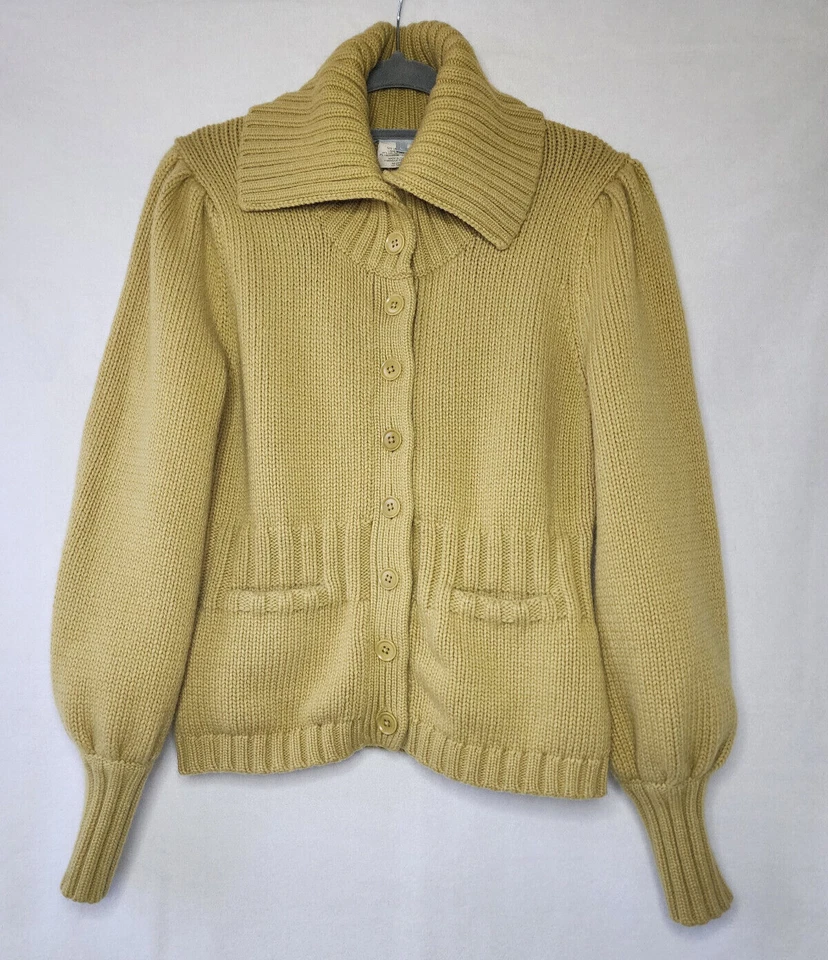 Женский кашемировый горчичный кардиган из овечьей шерсти Nicole Farhi размер L - Изображение 2 из 4