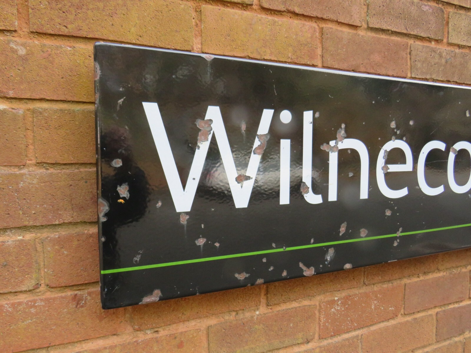 A GOOD GENUINE LONDON MIDLAND ENAMEL WILNECOTE STATION PLATFORM SIGN eBay