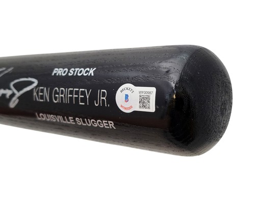 KEN GRIFFEY JR. AUTO LOUISVILLE SLUGGER PRO STOCK BAT MARINERS BECKETT 206016 - Picture 5 of 9