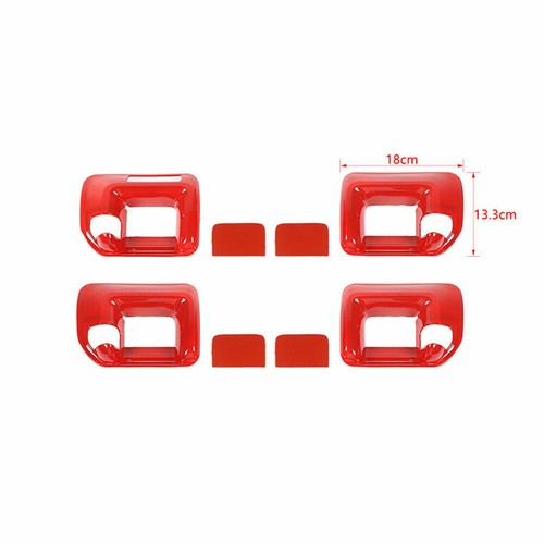 Manija interior de la puerta cubierta del cuenco decoración para Chevy Silverado GMC Sierra 14-18 rojo - Imagen 9 de 10