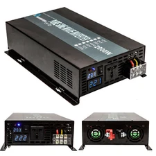 2000W Solar Inverter 12/24/48V DC to 110/220V AC Pure Sine Wave Power Inverter
