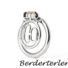 Tiny Stainless Steel Chastity Cage Male Ring Lock Sissy for Men Chastity Device