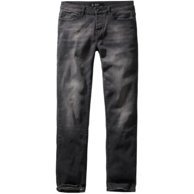 Brandit Rover Denim Jeans Mens Trousers Straight Fit Regular Rise Pants Black