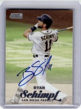 2017 Stadium Club Ryan Schimpf Auto San Diego Padres #198 Signed IP Autograph