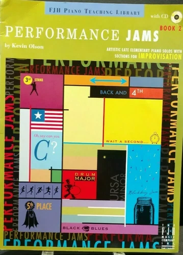 Performance Jams Book 2 Play Along CD Sheet Music Song Book Self Teach Piano M20