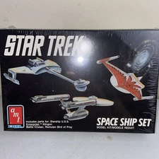 Vtg Star Trek AMT 1989 Space Ship 6677 Enterprise Bird Prey Klingon Cruiser NEW