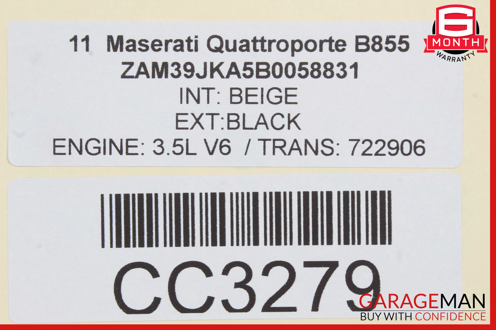 03-13 Maserati Quattroporte M139 Front Left Driver Side Door Shell OEM
