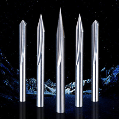 Tungsten Steel Engraving Bits 20/30/45/60/90 Degree 0.1mm - 0.5mm CNC Tool
