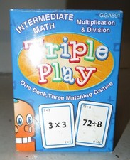 TRIPLE PLAY Cards for Learning Center Intermediate Math Teaching Multiply Divide