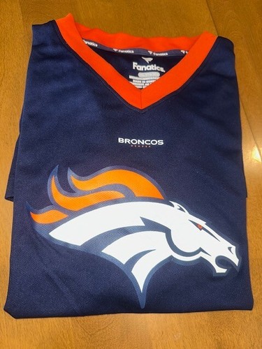 Fanatics Denver Broncos Jersey Shirt Adult 3XL Short Sleeve Navy NFL - New - Picture 3 of 8
