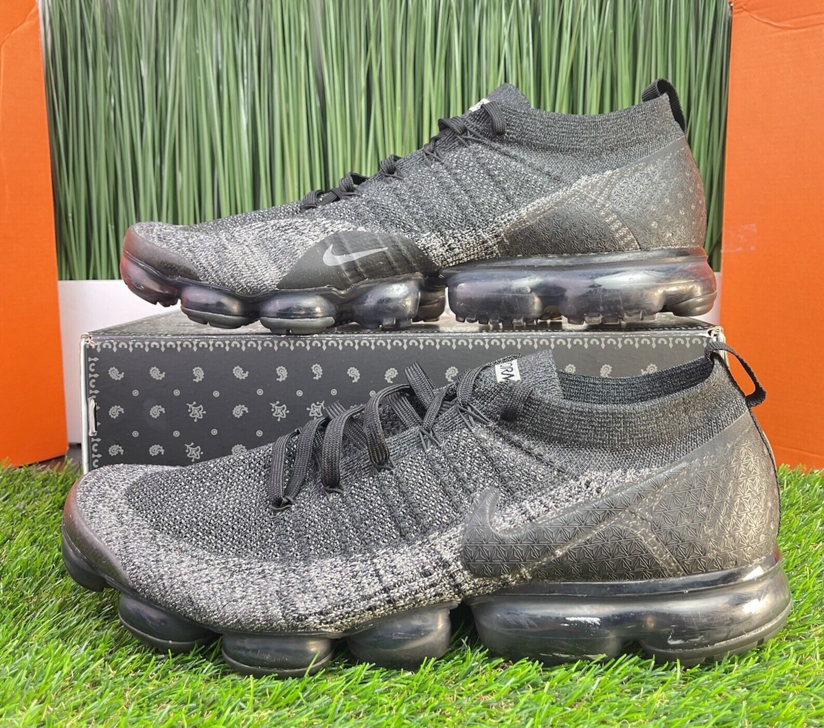 Size 15 Nike Air VaporMax Flyknit Black for sale online
