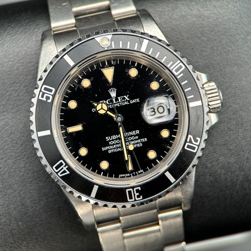 Rolex Submariner Date 16800 Steel Black Dial 40mm Automatic Watch - 1986