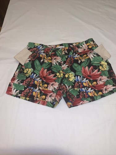 New York & Company Womens Floral Cuffed Chino Shorts W/ Pockets / Belt Loops Sz4 - Picture 5 of 15