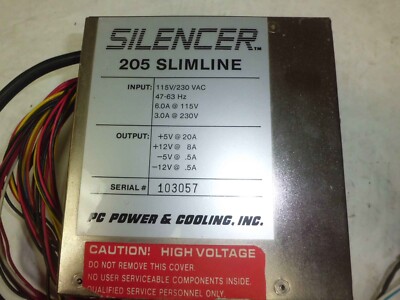 205 SLIMLINE PC POWER AND COOLING TESTED GOOD