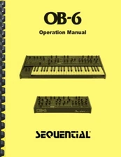 Sequential OB-6 Analog Synthesizer Keyboard OWNER'S MANUAL 