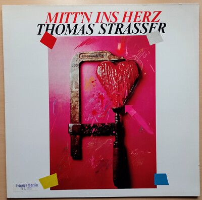 LP Promo OIS Thomas Strasser- Mitt'n Ins Herz neuwertig professionell gereinigt