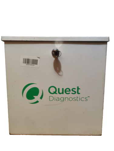 Quest Dianostics metal laboratory medical box