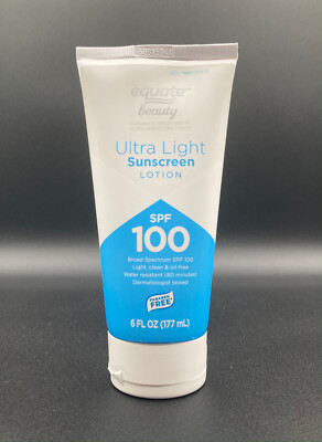 Equate Beauty Ultra Light Sunscreen Lotion, SPF 100, 6 fl oz. 