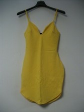Missguided Yellow Strappy Plunge Bodycon Dress UK 6 JS002 KK 10