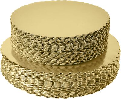 [25pcs] 8'' Gold Cakeboard Round,Small Disposable Cake Circle Base Boards Cake...