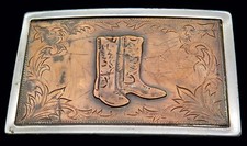 Cowboy Boots Vintage Belt Buckle