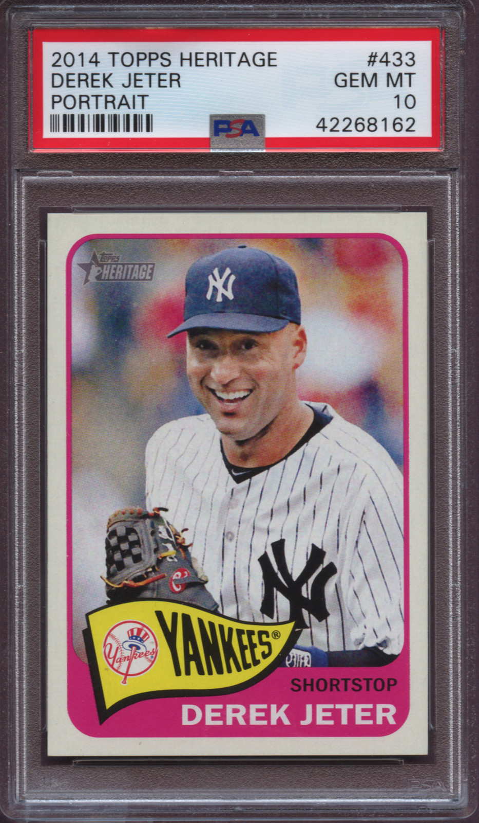 2014 Topps Heritage 433 Derek Jeter Portrait PSA 10 Gem Mint Yankees Captain HOF