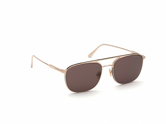 NWT Tom Ford Sunglasses FT0827 JAKE 28E Brown Gold Man TF827