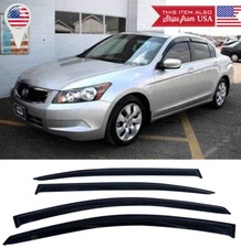 Out-Channel Window Visor Set Sun Vent Rain Wind Guard Shade For 08-12 Accord 4D