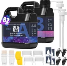 KISREL Epoxy Resin 82OZ - Crystal Clear Epoxy Resin Kit - No Yellowing No Bubble