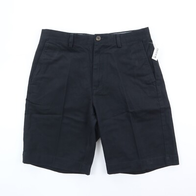 Amazon Essentials Men's Classic-Fit 9'' Chino Short size 30 Black Flat Front NWT