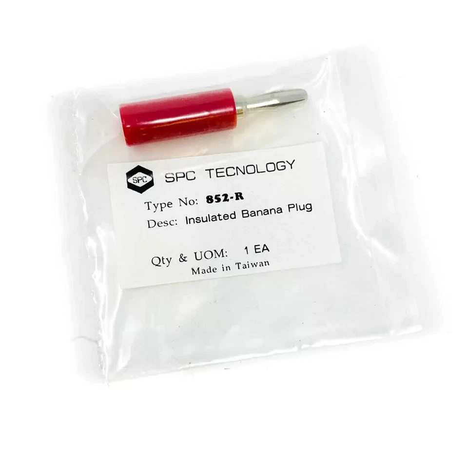 4 pcs SPC Technology 852-R Red Insulated Banana Plug - Image 2 of 3
