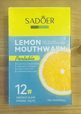 NEW SADOER Lemon Mouthwash 20 Pack Clean The Mouth ,fresh Breath ,Fast Shipping