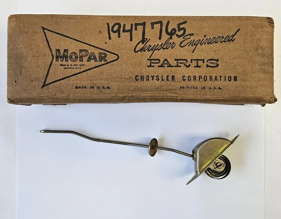 Carcasa de obturador de carburador Plymouth Dodge Carter 1960-1961 y varilla inclinada 6 1947765 Nuevo de Lote Antiguo Foto 3 de 4