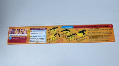 Old Factory Original Unkown Locked Loaded?  arcade Video Game sign marquee Of99
