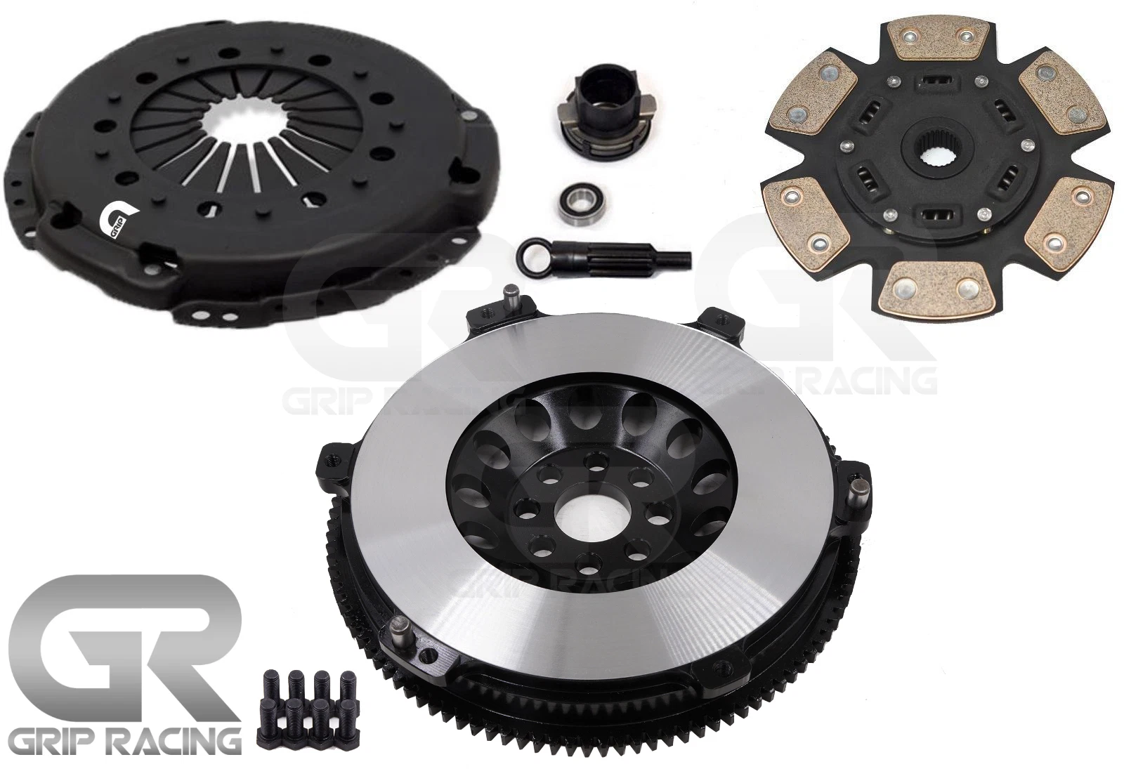 GRIP RACING Clutch Kit 600260-SCB7 &ndash; Performance/Custom Country/Region of Manufacture: United States Interchange Part Number: ACT BM4-HDR6 600260 DMF050 03-054 FIDANZA 195321 Surface Finish: 6-PUCK MIBA, 4140 CHROMOLY STEEL Manufacturer Part Number: 600260-SCB7, BMGF-11-FW Brand: GRIP RACING Warranty: Yes &ndash; Fits 01-06 BMW M3 E46 S54