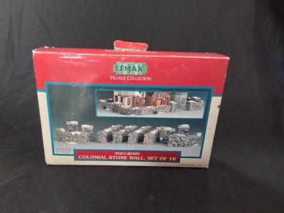 LeMax Colonial Stone Wall 10-Pc Set | Village Collection | Poly-Resin