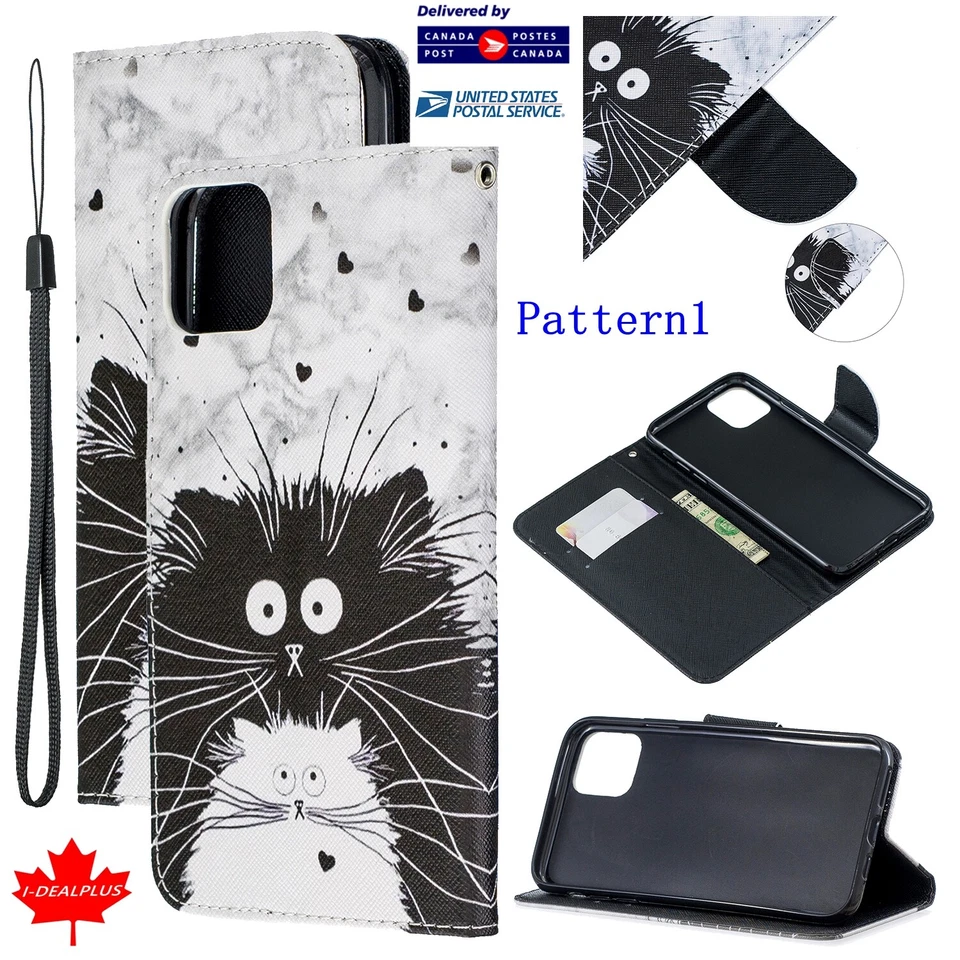 For Google Pixel 4/ 4XL Flip Pattern Design Card Slot Wallet Case Stand Cover — 第 2/4 张图片