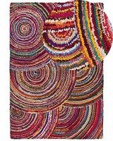 AuffäLliger Teppich Bunt Mit Kreisen 160 X 230 Cm Baumwolle Kozan