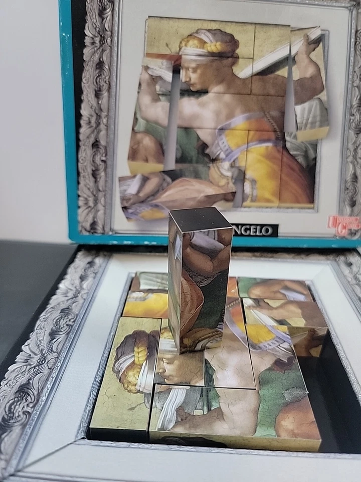 Vintage 1998 University Games  Michelangelo The Libyan Sibyl Lost Art Puzzle Foto 3 de 4