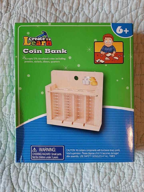 kids Create & Learn Coin Bank children's wood working kit perfect Christmas gift